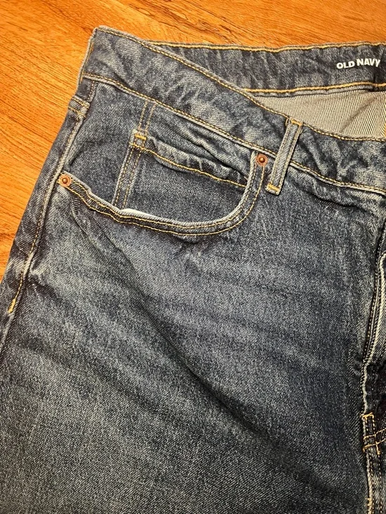 Old Navy Sky-Hi Wide Leg Jeans Size 16 Extra High Rise Medium Wash Denim - Picture 6 of 9